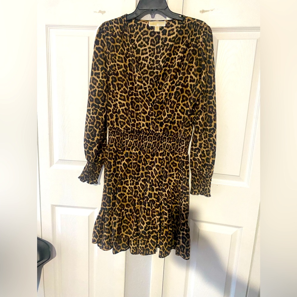 Michael Kors leopard print mini dress